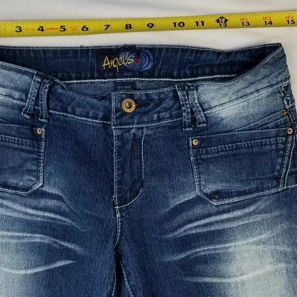 Angels Cuffed Cropped Blue Denim Women's Jeans 11 - Picture 3 of 8